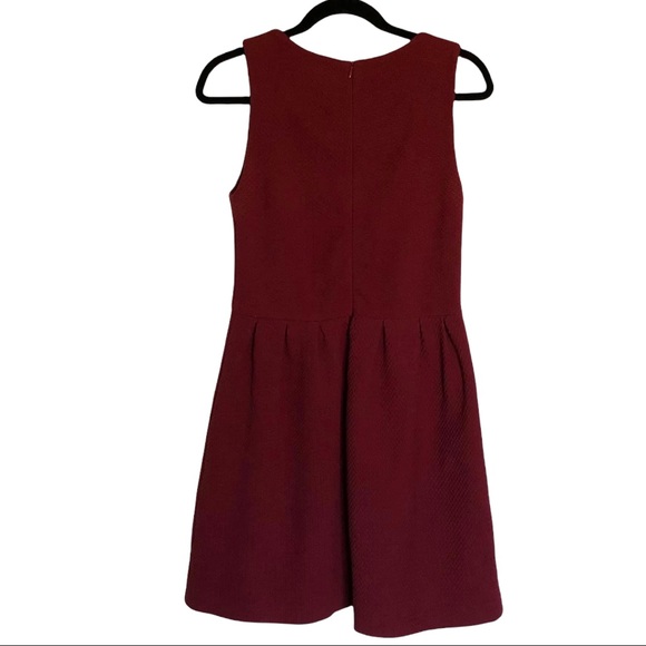 Ganni Red Rust Maroon Fit and Flare dress - Picture 7 of 7